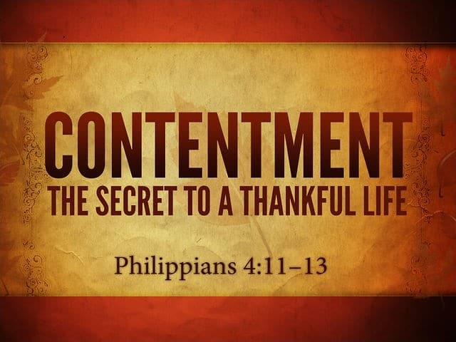 Contentment=live for Him today  Sparrow Missions